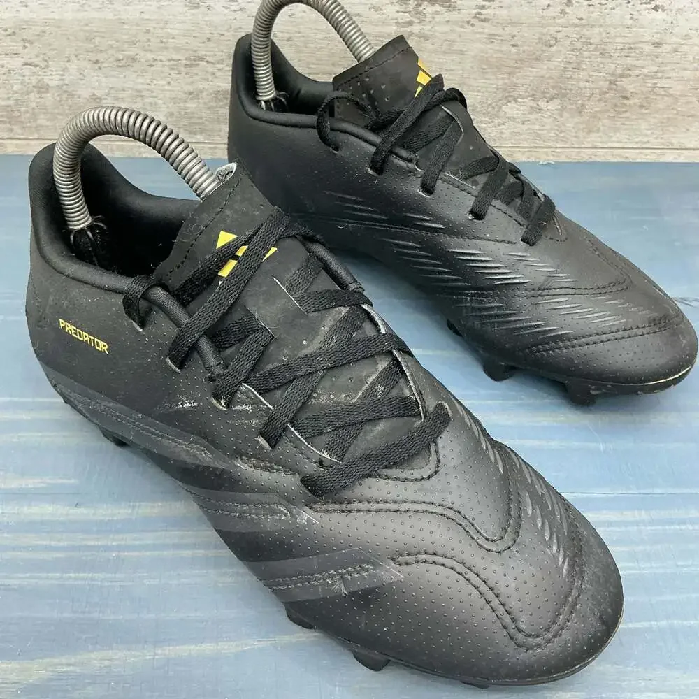 Adidas Predator Club L FG Soccer Cleats Black Gold Men's Size 6.5 IF6345